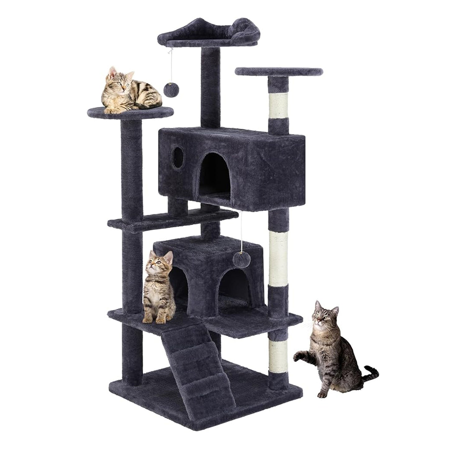 Indoor Cat Tree Tower –Multi-Level Pet House for Large Cats