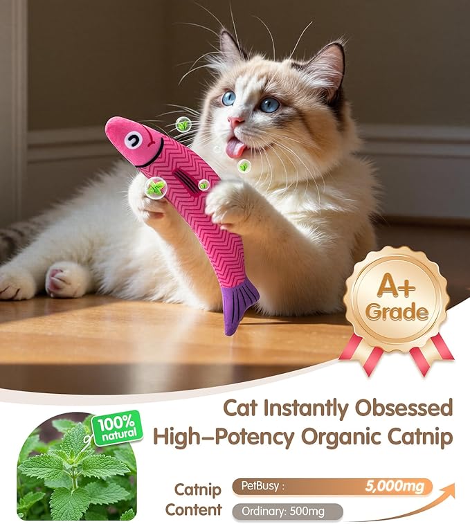 Natural Catnip Interactive Soft Chew Kicker Cat Toy