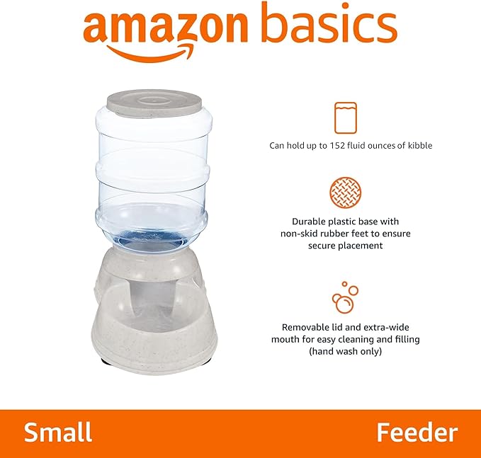 Basics Gravity Pet Food Feeder for Dogs and Cats