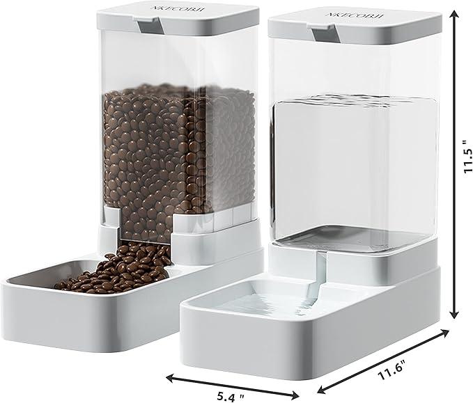 Automatic Gravity Pet Feeder and Water Dispenser Set