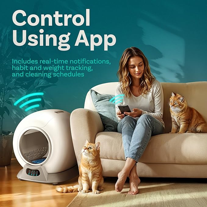 Self Cleaning Automatic Litter Box with Wifi Control