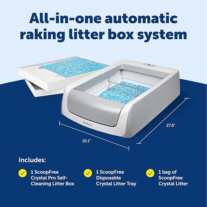 Scoop Free Crystal Pro Self-Cleaning Automatic Litter Box