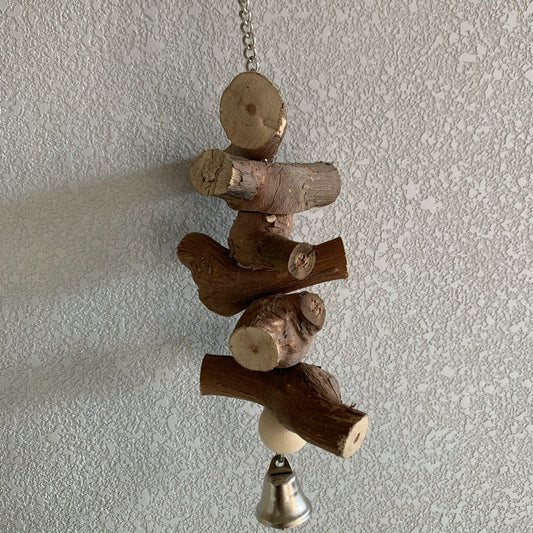 Transform Your Bird's Playtime with Our Natural Wood Bird Toy!