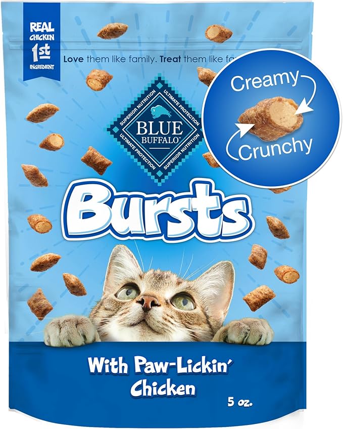 Indulge Your Feline with Blue Buffalo Bursts Crunchy & Creamy Cat Treats