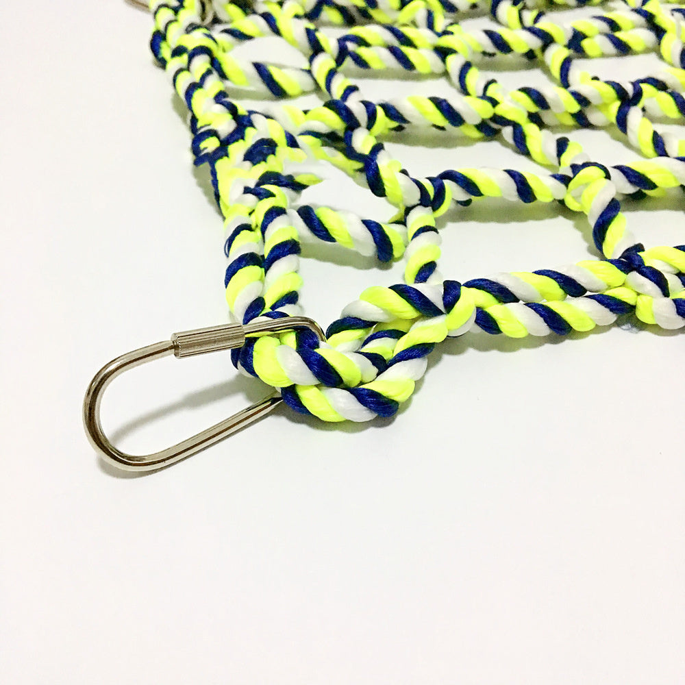 Enhance Your Pet's Playtime with the Colorful Woven Climbing Net!