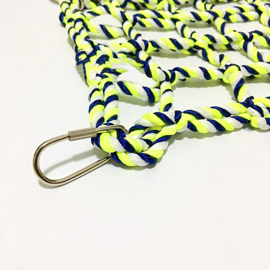 Enhance Your Pet's Playtime with the Colorful Woven Climbing Net!