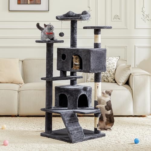 Indoor Cat Tree Tower – Multi-Level Pet House for Large Cats