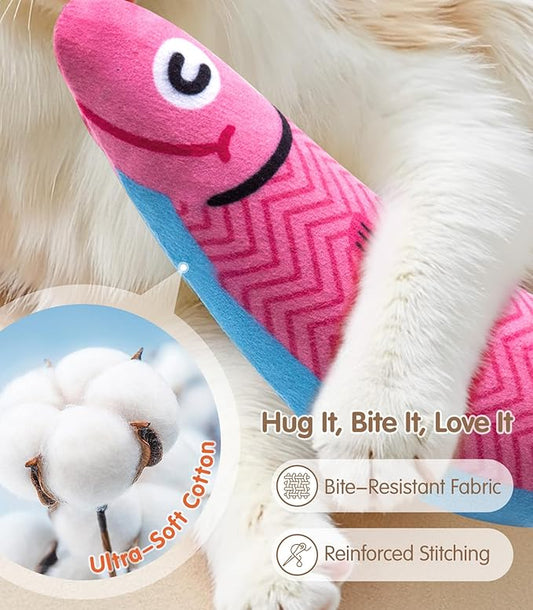 Unleash the Fun with Our Natural Catnip Interactive Soft Chew Kicker Cat Toy