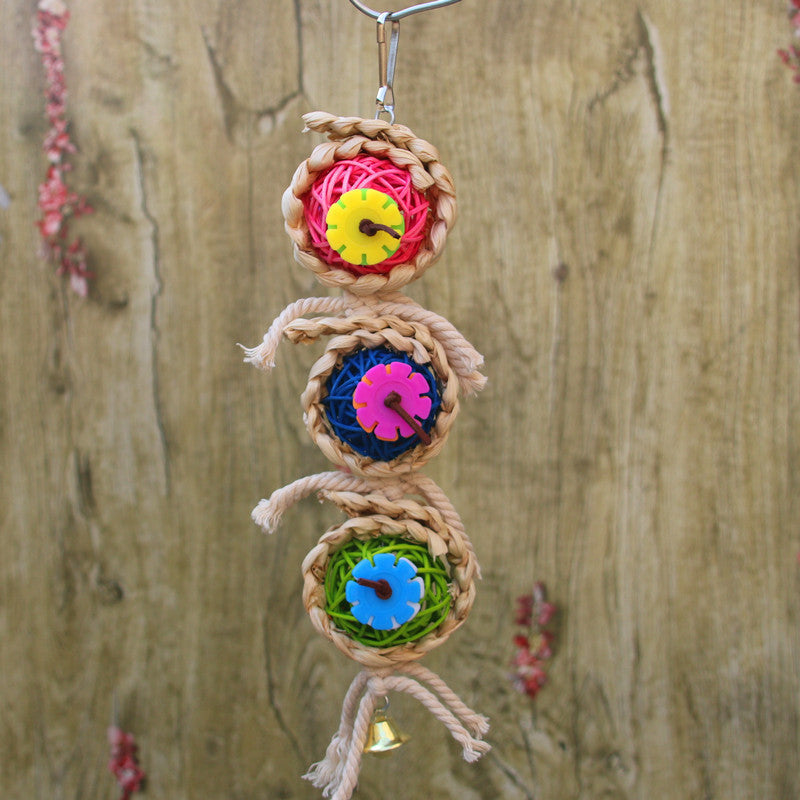 Unleash Your Bird's Natural Instincts with the Natural Vine & Luffa Twist Rope Toy!
