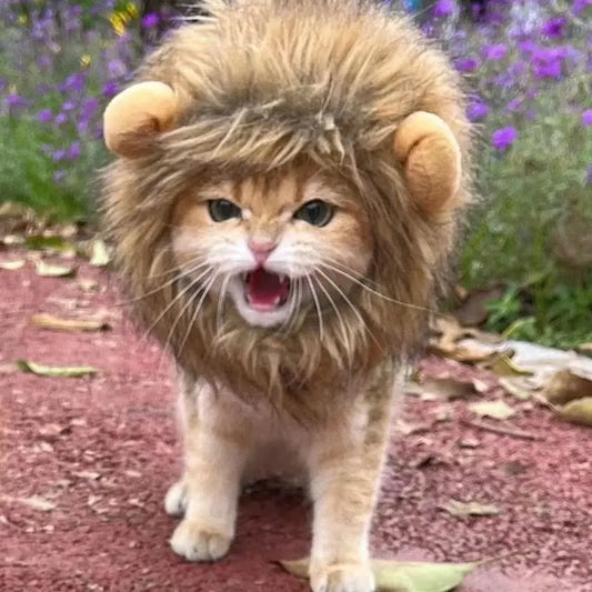 Transform Your Pet into a Fierce Lion with the Lion Mane Cat Wig!