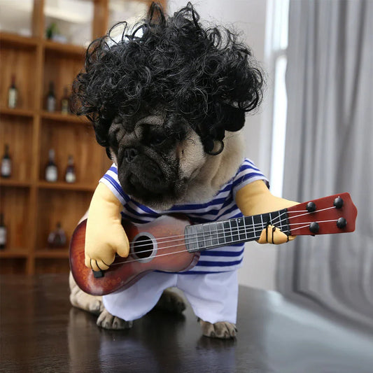 Unleash the Fun with the Guitar Player Pet Costume!