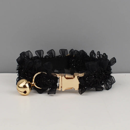 Elevate Your Pet's Style with Our Personalized Lace Cat Collar