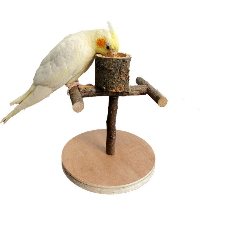 Transform Your Bird's Habitat with the Wooden Bird Shelf!