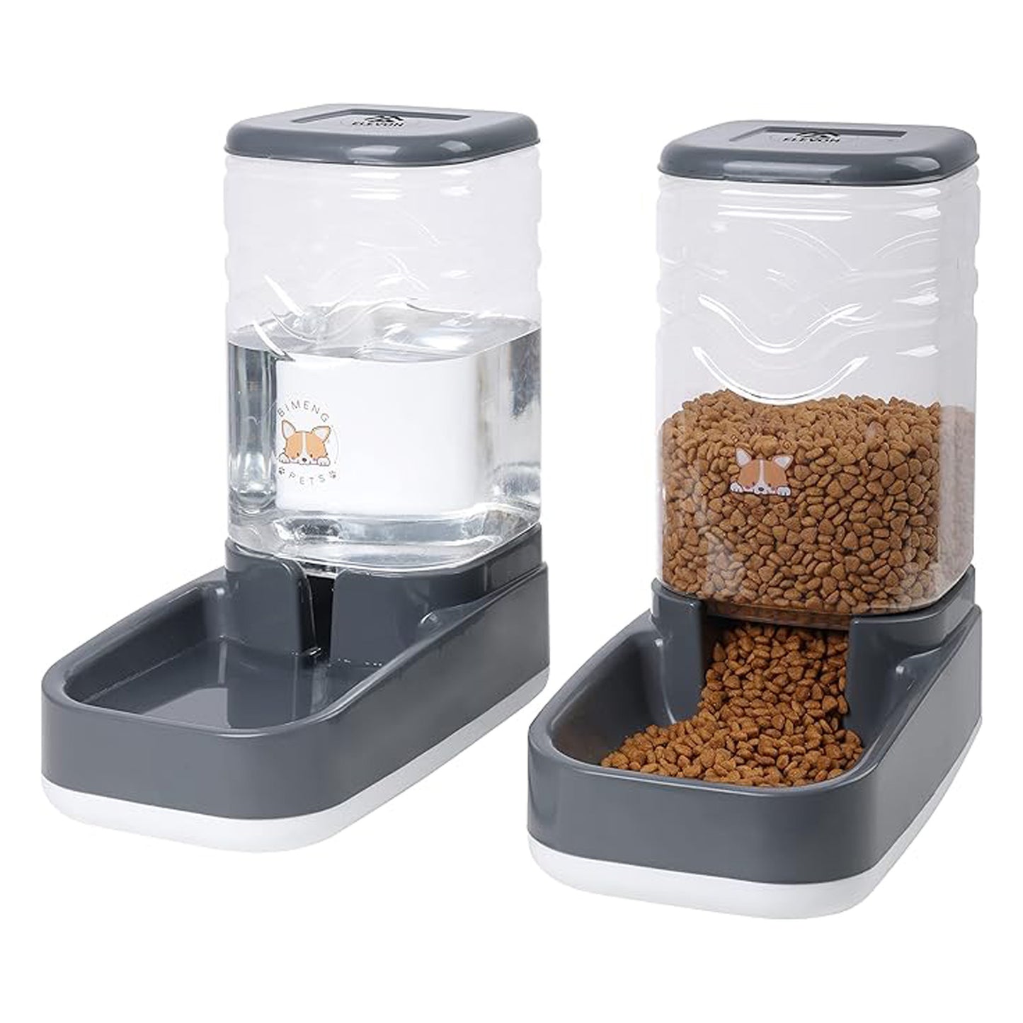 Automatic Cat Feeder, Gravity Food and Water Dispenser Bowl Set