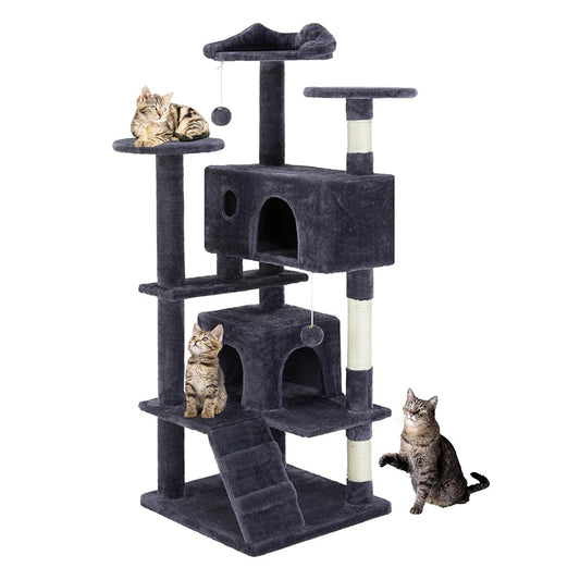 Indoor Cat Tree Tower –Multi-Level Pet House for Large Cats