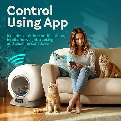 Self Cleaning Automatic Litter Box with Wifi Control