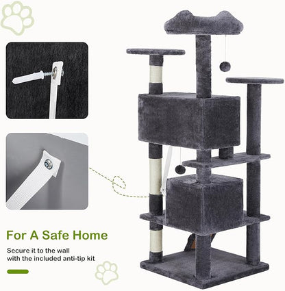 Indoor Cat Tree Tower –Multi-Level Pet House for Large Cats