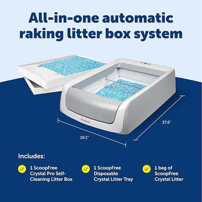 Scoop Free Crystal Pro Self-Cleaning Automatic Litter Box