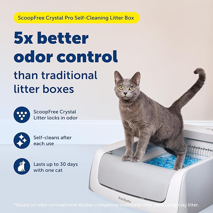 Scoop Free Crystal Pro Self-Cleaning Automatic Litter Box